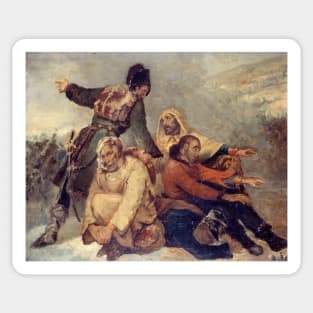 Quatre Soldats de l'armee en Deroute by Ary Scheffer Sticker